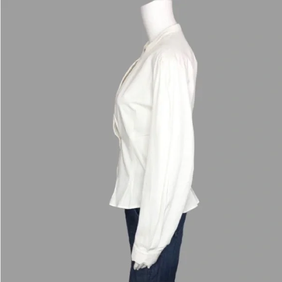 Anine Bing Victoria Pleated Cotton-poplin Blouse NWT Large - Picture 5 of 10
